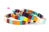 Stretchy Bracelet- Mix Colors - 7-7.5- Wholesale Pricing Enamel Beads