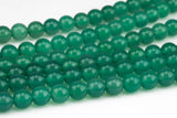 Natural EMERALD GREEN ONYX Beads Round - Grade A - 6mm 8mm 10mm 15.5" 1 strand or bulk pricing Smooth Gemstone Beads