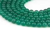 Natural EMERALD GREEN ONYX Beads Round - Grade A - 6mm 8mm 10mm 15.5" 1 strand or bulk pricing Smooth Gemstone Beads