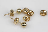 Gold Filled Ball Earring Backing 14/20 Gold Filled- USA Product- 6 pieces per order