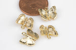 4 pcs Butterfly - 14k Gold - 4 Pieces per order 10x12mm