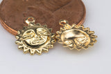 Gold Filled Sun Charm- 14/20 Gold Filled- USA Product-8mm- 2 pieces per order