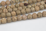 Natural Light Tan Fire Agate, High Quality in Matt Round, 8-14mm AAA Quality Gemstone Beads