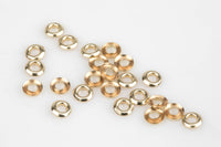 Gold Filled 3mm 4mm Beads Grommet Hole size 2mm 3mm