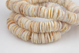 Ostrich Egg shell Eggshell Beads: African Trade Beads Antique Shell Beads Old African Beads Heishi Shaped Beads Genuine Egg Shell Beads