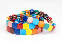 Large Stretchy Bracelet 7-7.5- Wholesale Pricing Enamel Beads-10mm
