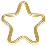 Gold Filled Star Ring- 1420 Gold Filled- Made in USA- 10mm- 2 pcs per order