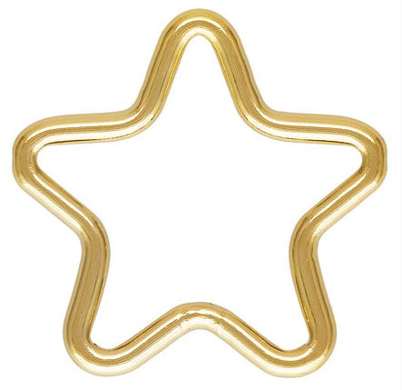 Gold Filled Star Ring- 1420 Gold Filled- Made in USA- 10mm- 4 pcs per order