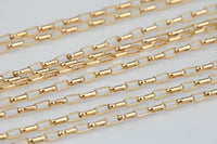 Gold Filled Elongated Oval Rolo Chain 1.3x3mm - Dainty Paperclip Style Wholesale Chains for Permanent Jewelry - USA made