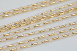 Gold Filled Elongated Oval Rolo Chain 1.3x3mm - Dainty Paperclip Style Wholesale Chains for Permanent Jewelry - USA made