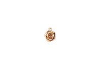 1 pc 8x11mm Dainty Tiny Small Gold Rose Charm Rose Petal Pendant in 18kt Gold for Necklace Earring Bracelet Component