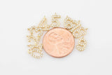 Initial Letter Charms Gold Plated / Silver - Very Dainty and High Quality - Monogram Alphabet Small Diamond Pave A - Z Numbers 0 - 9