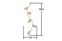 1 pc 7x48mm 18kt Gold Dainty Branch CZ , Branch CZ Drop Necklace