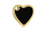 2pc 18k Gold Enamel Heart Design Charm 2 sizes- 2 pcs per order