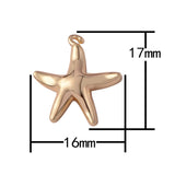 3pc 18K Gold Starfish Animal Ocean Creature Delicate Charm Bracelet Necklace Pendant Earring Gift for Jewelry Making