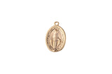 4 pcs 13x20mm 18K Gold Miraculous Medal, Gold Pendant Virgin Mary, Religious Medallion Charm, Spiritual Jewelry, Religious Gift