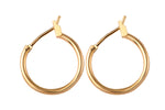 4pcs 18k Gold Round Hoop Earring Lever Backs - 14mm 20mm 30mm 40mm 50mm- 1-2 pairs per order