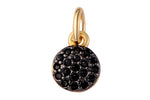 2pc 18K Gold Coin Dainty Black CZ- 2 pcs per order- 5mm