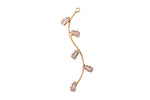 1 pc 7x48mm 18kt Gold Dainty Branch CZ , Branch CZ Drop Necklace