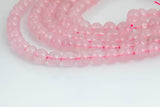 Natural Madagascan Rose Quartz, High Quality in Round -Full Strand 15.5 inch Strand. Wholesale pricing! AAA Quality Smooth Gemstone Beads