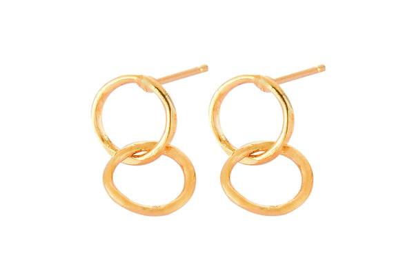 4pc 18kt Gold Circle Earring- 4 pcs per order- 7x10mm