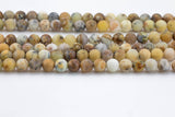 Natural Cream Dendrite Opal Beads - Matte Round - 6mm 8mm 10mm or 12mm - Full 15.5" 15.5 inch strands Gemstone Beads
