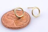 Gold Filled Ball Earring Stud- 14/20 Gold Filled- USA Product-3mm 4mm 5mm 6mm - with ring or without