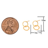4pc 18kt Gold Circle Earring- 4 pcs per order- 7x10mm