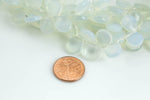 Natural 10x12mm Flat Briolette- Teardrop Shape- Top Drilled- 7.5 Inches- 32 pieces per strand- Opalite Quartz Gemstone Beads