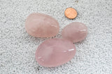 1 Pc Rose Quartz Palm Stone- Assorted Size