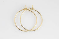 Gold Filled / White Gold Filled Earring Hoop Findings - 20mm 25mm 35mm 45mm 50mm - 2 pairs per order (4 pcs)