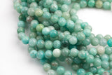 Natural Russian Amazonite Round sizes 4mm, 6mm, 8mm, 10mm, 12mm, 14mm- In Full 15.5 Strand- High Quality AAA Quality Smooth Gemstone Beads