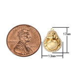2 pc 18k Gold Buddha Charm Cubic Zirconia Pendant Pave Pendant Jewelry Making- 2 pc per order- 13x17mm