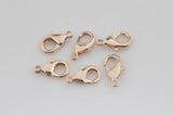 6pc 18k GOLD PLATED LOBSTER Clasps 10mm 12mm 14mm 18K Gold Plated Lobsters Closures Hooks