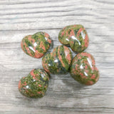 Unakite Heart Shaped Stone Healing Stones