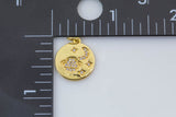 18K Gold Plated Planet Solar System Charm Bracelet Necklace Pendant Earring Gift for Jewelry Making- 15mm