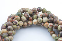 Natural New Ocean Jasper High Quality in Round 8mm, 10mm, 12mm- Wholesale Pricng- Full 15.5 Inch Strand Smooth Gemstone Beads