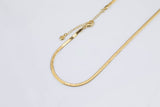 Gold Herringbone Necklace Chain 18K Gold Bold Necklace 3, 4, 5mm wide Herringbone Chain for Layering Necklace 15" 16" 18" inch