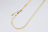 Gold Herringbone Necklace Chain 18K Gold Bold Necklace 3, 4, 5mm wide Herringbone Chain for Layering Necklace 15" 16" 18" inch