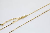 18k Gold Necklace- Snake Chain- Gold Filled Necklace Snake Chain ready to wear Lobster Clasp 3" extender - 16" 18" 20" 22" 23" FC72
