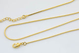 18k Gold Necklace- Snake Chain- Gold Filled Necklace Snake Chain ready to wear Lobster Clasp 3" extender - 16" 18" 20" 22" 23" FC72