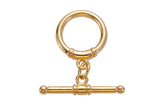 14x17mm 14K Gold Toggle Clasp for Bracelet Necklace Jewelry Making Supply- 2 sets (pairs) per order