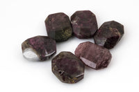 2 pcs NATURAL Flat Nugget Center Drilled- Pink Tourmaline---Perfect for Jewelry--- 15x20mm