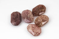 2 pcs NATURAL Flat Nugget Center Drilled- Strawberry Quartz---Perfect for Jewelry--- 15x20mm
