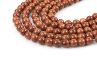 Natural Gold SandStone Goldstone Grade AAA Round Beads. Full strand, 4mm, 6mm, 8mm, 10mm, 12mm- Full 15.5 Inch Strand Smooth Gemstone Beads