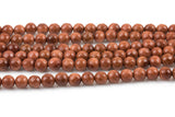 Natural Gold SandStone Goldstone Grade AAA Faceted Round Beads. Full 15.5 Inch strand 4mm 6mm 8mm 10mm 12mm Beads Gemstone Beads