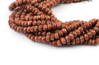 Natural Goldstone Gold Sandstone Faceted Rondelle Beads. Full 15.5 Inch strand 6mm, 8mm, 10mm, or 12mm Gemstone Beads