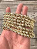 14kt Light GOLD COATED Hematite Smooth Round - 2mm 3mm 4mm 6mm 8mm 10mm - Very High quality gold plating / coating