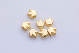 18kt Gold Crown Bead- 6mm 7mm and 8mm 8-10pcs