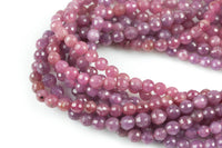 Natural Ruby, High Quality in 4-5mm Faceted Round Gemstone Beads